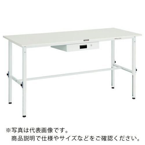 TRUSCO RAEM型高さ調節作業台 1500X750 薄型1段引出付 ホワイト色 ( RAEM-1500UDK1 W ) トラスコ中山(株) (メーカー取寄)