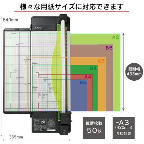 カール 裁断機ディスクカッター・スリム A3 裁断枚数50枚 ( DC-F5300-K 