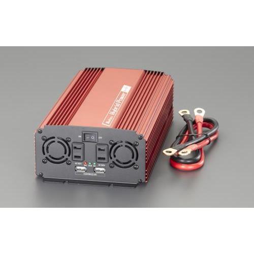 エスコ (ESCO) EA812JA-6D DC24V→AC100V/800W インバーター EA812JA-6D