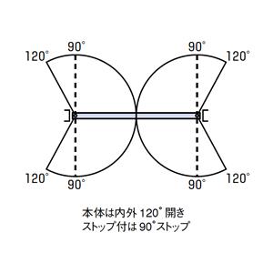 NSフロアーヒンジ　H-511　ストップなし