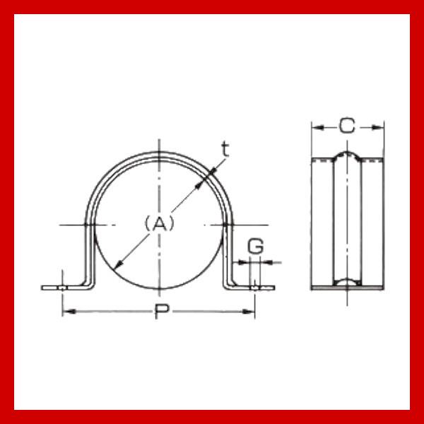 アカギ ステンサドルバンド40A 1ケース80個入り : 配管スーパー