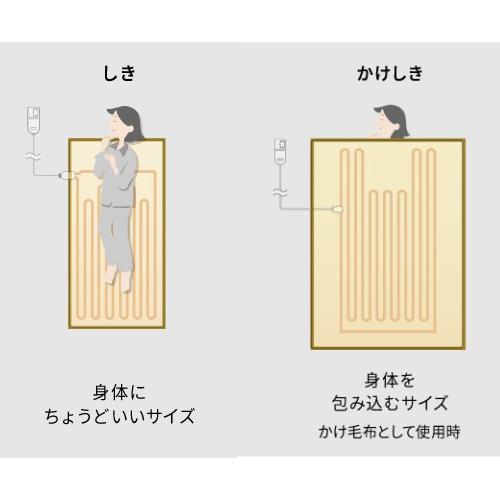 DB-RMH10M-H 電気かけしき毛布 シングルMサイズ グレー