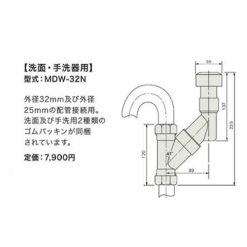 MDW-32N ミニドルゴ 洗面、手洗器用 通気弁 森永