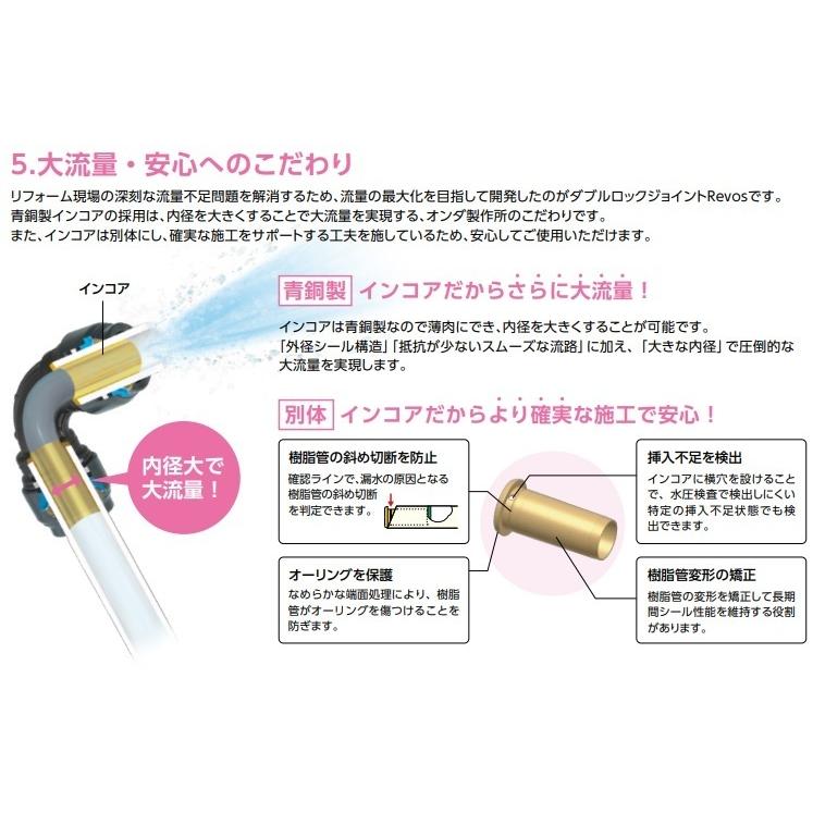 ダブルロックジョイント Revos(レボス) なめらかエルボ ダブルロックジョイント Revos(レボス) なめらかエルボ