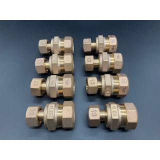 タブチ SPジョイント 回転式メーターユニオン 13×20 8ヶセット ポリ