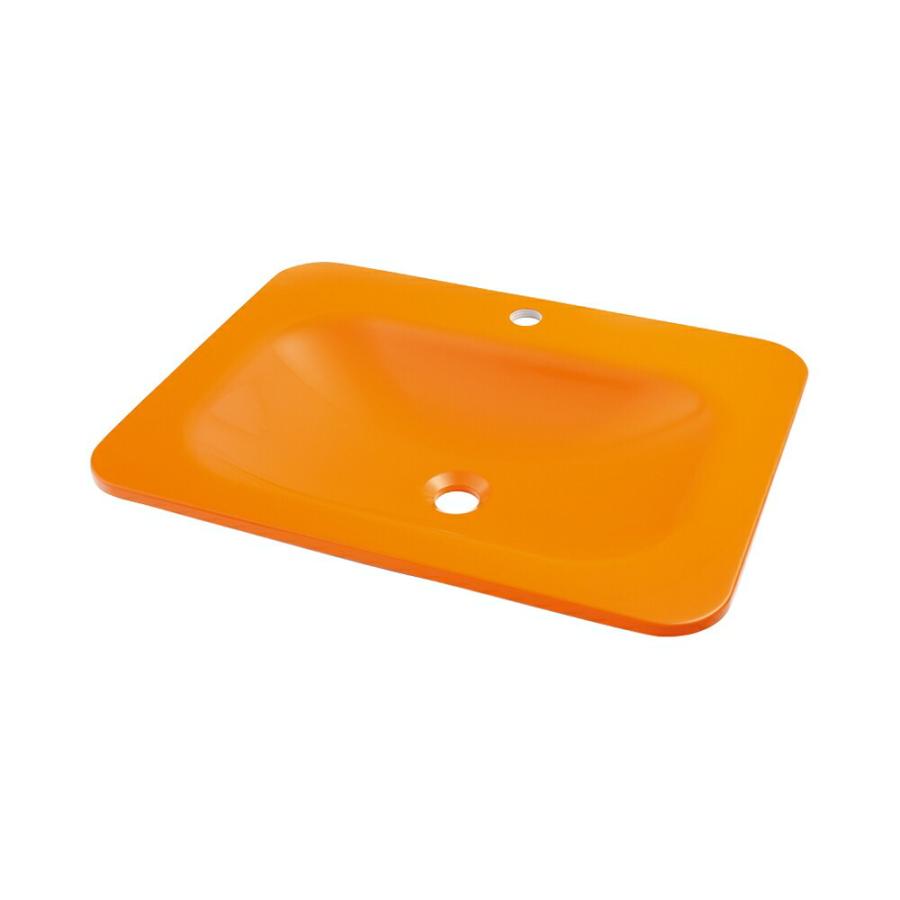 カクダイ 角型洗面器  ゴールデンオレンジ #MR-493220Y