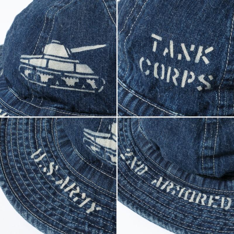 BUZZ RICKSON'S HAT, WORKING, DENIM VINTAGE WASHED STENCIL