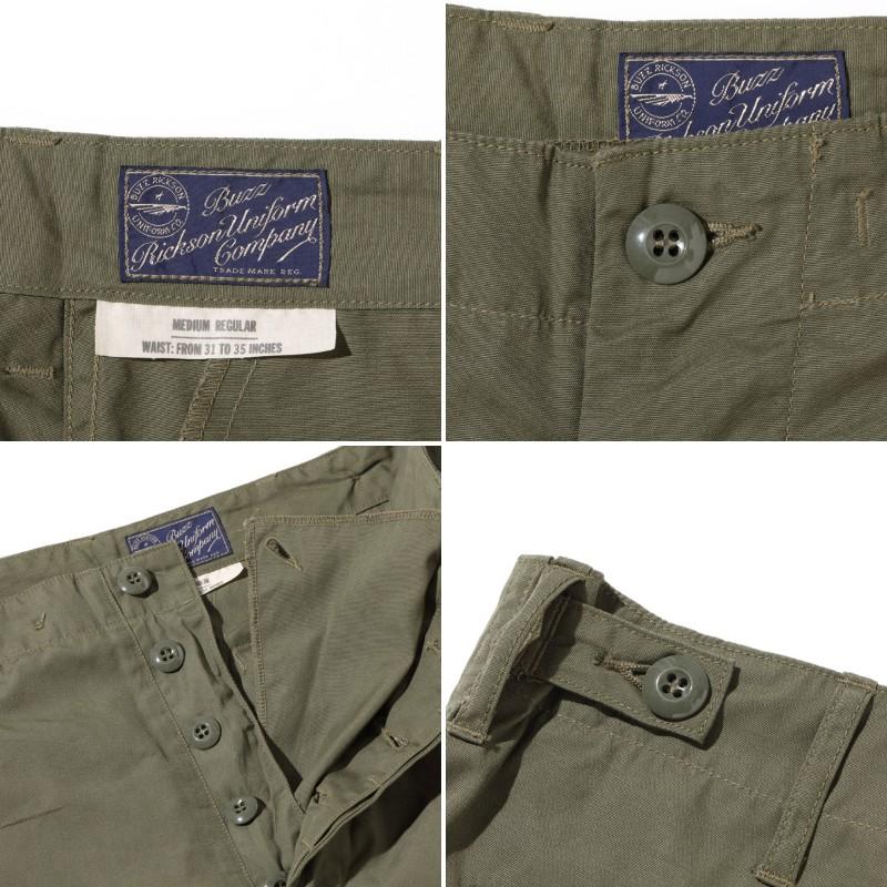 BUZZ RICKSON'S TROUSERS, MEN'S, COTTON WIND RESISTANT POPLIN