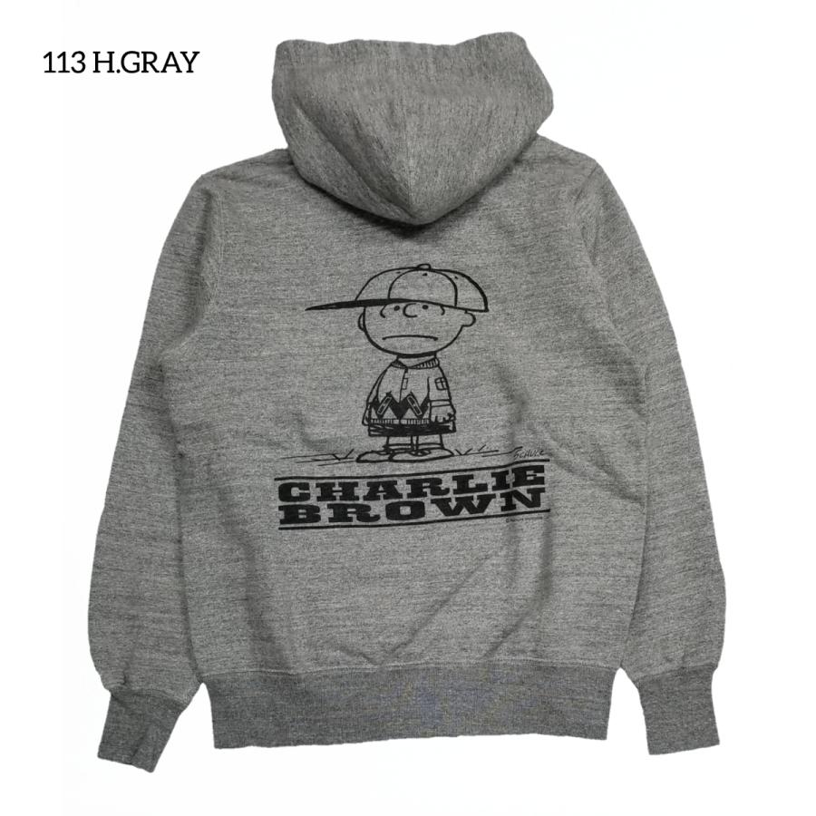 BUZZ RICKSON'S×PEANUTS FULL ZIP SWEAT PARKA CHARLIE BROWN