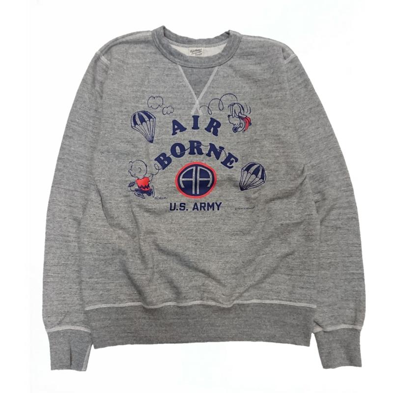 BUZZ RICKSON'S × PEANUTS SET-IN CREW NECK SWEAT SHIRT 