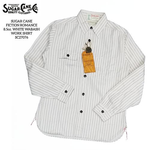 SUGAR CANE FICTION ROMANCE 8.5oz. WHITE WABASH WORK SHIRT シュガー
