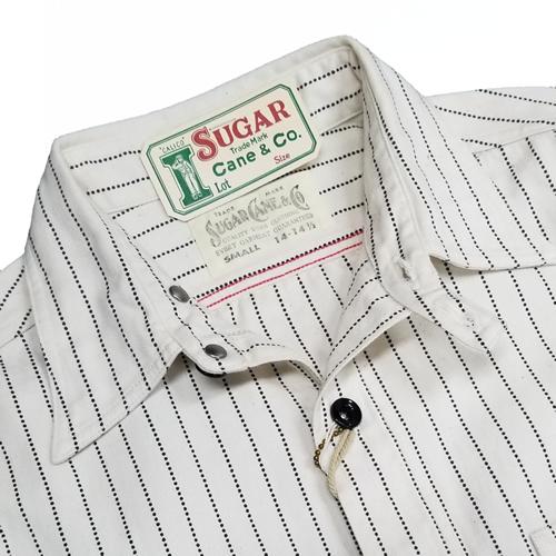 SUGAR CANE FICTION ROMANCE 8.5oz. WHITE WABASH WORK SHIRT シュガー