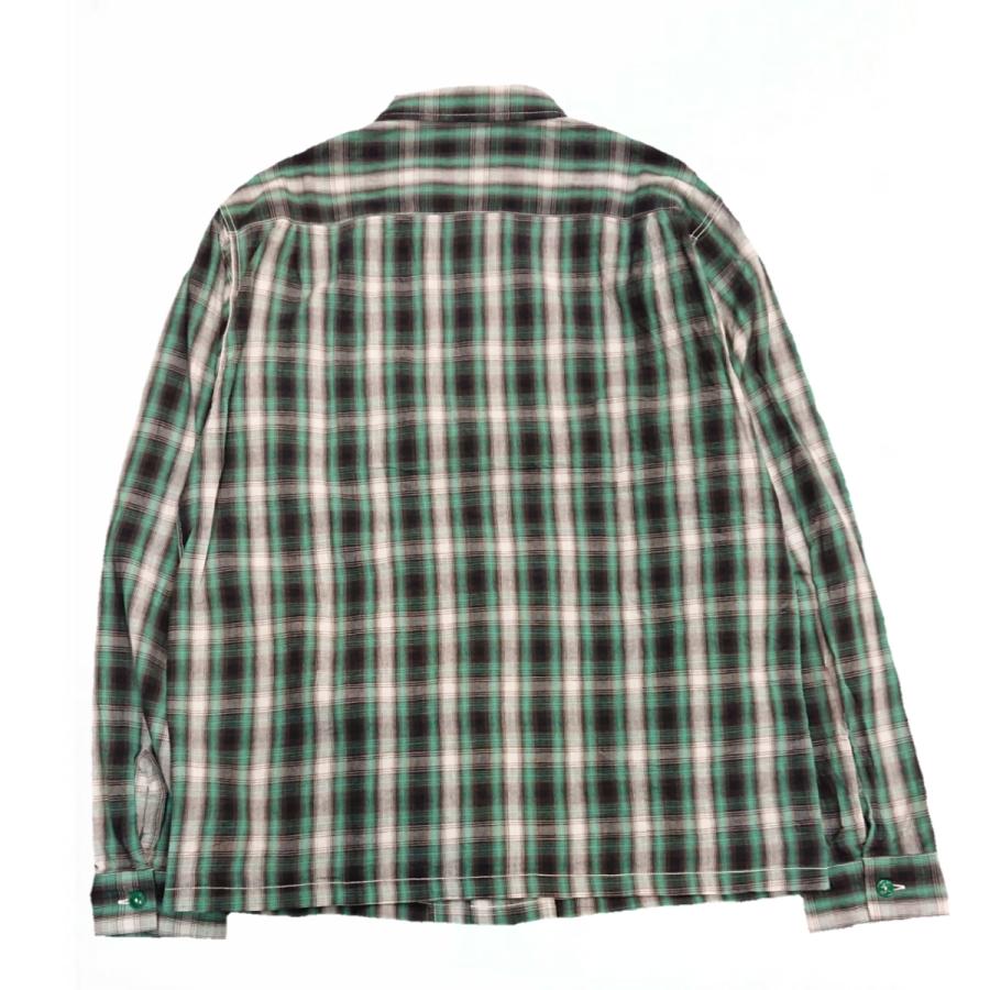 SUGAR CANE OMBRE CHECK L/S OPEN SHIRT シュガーケーン オンブレ