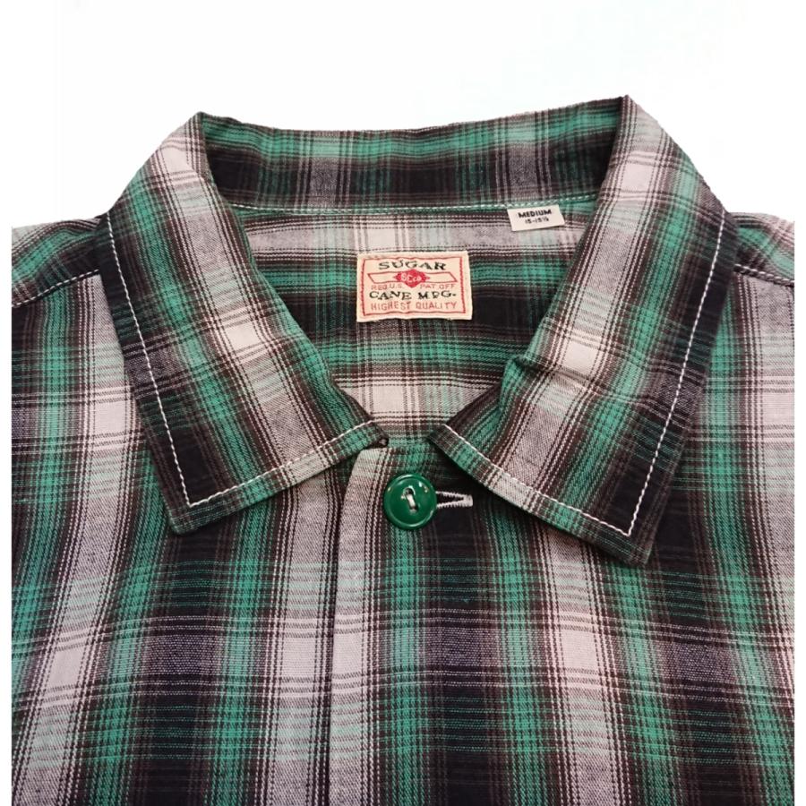 SUGAR CANE OMBRE CHECK L/S OPEN SHIRT シュガーケーン オンブレ