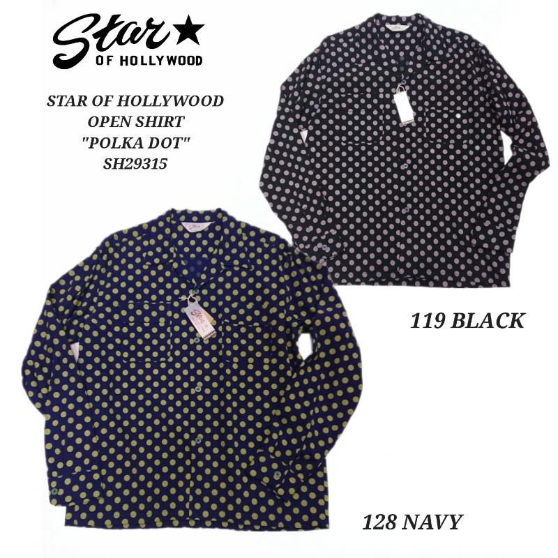 STAR OF HOLLYWOOD RAYON L/S OPEN SHIRT “POLKA DOT” スターオブ
