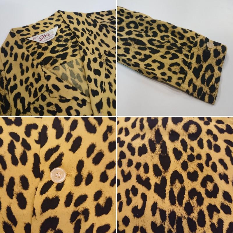 STAR OF HOLLYWOOD HIGH DENSITY RAYON L/S OPEN SHIRT “LEOPARD