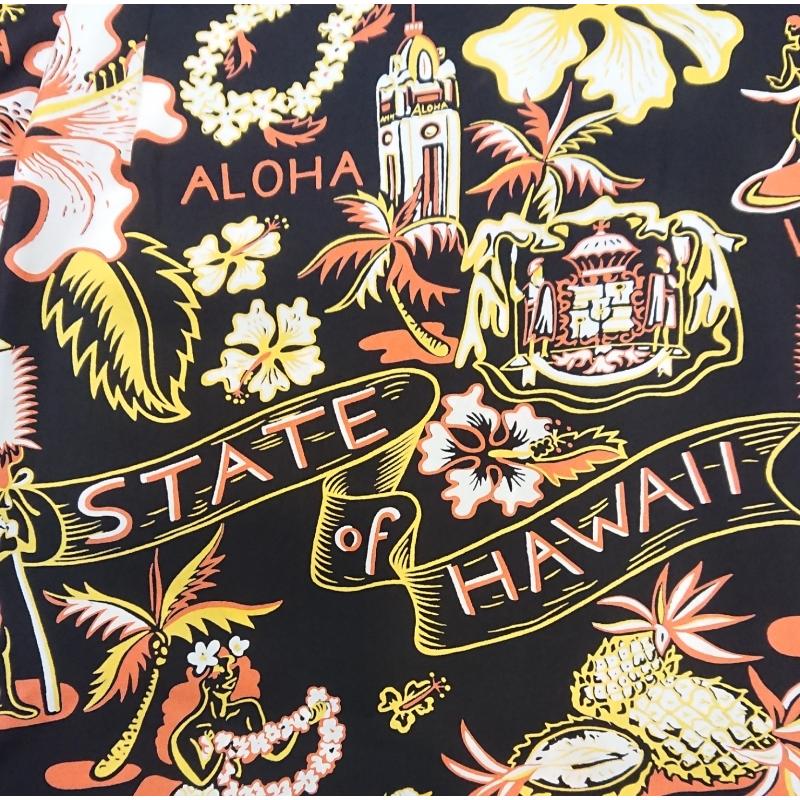 SUN SURF RAYON HAWAIIAN SHIRT “STATE OF HAWAII” サンサーフ 長袖