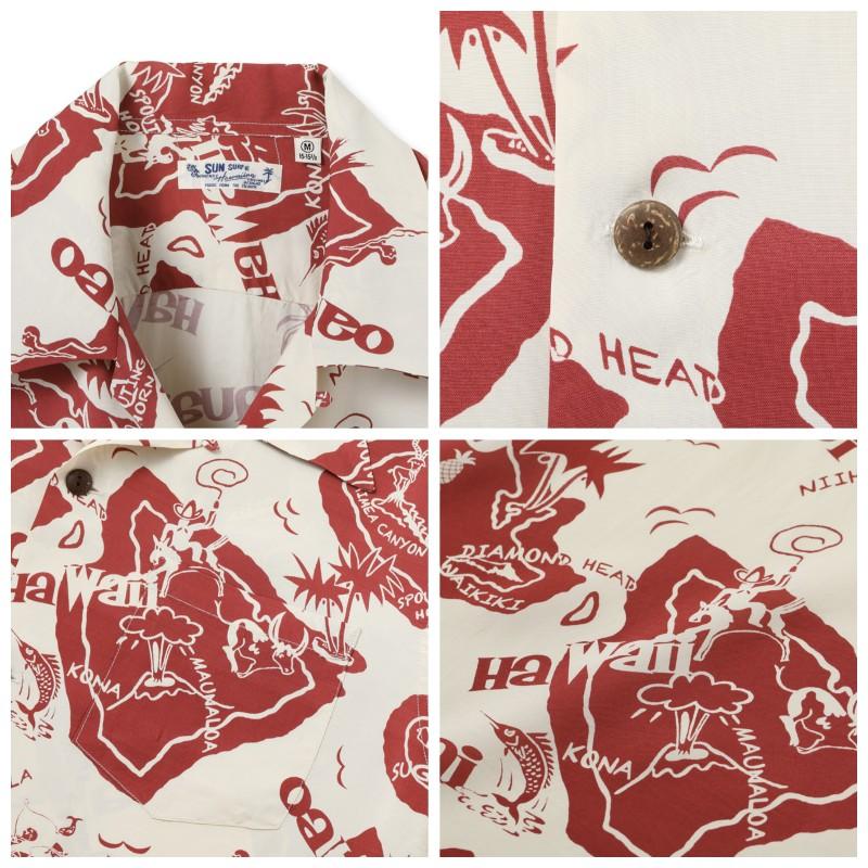 SUN SURF RAYON HAWAIIAN SHIRT “SHOWING ISLAND” サンサーフ レーヨン