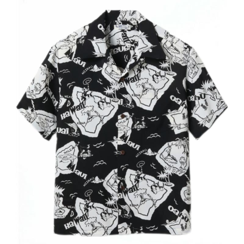 SUN SURF RAYON HAWAIIAN SHIRT “SHOWING ISLAND” サンサーフ レーヨン