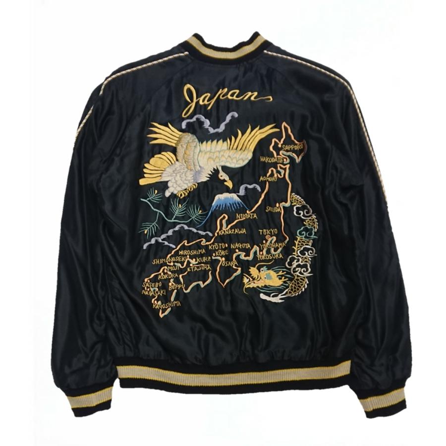 テーラー東洋 アセテート スカジャン テーラー東洋スカジャン【JAPAN MAP×ROARING TIGER】リバーシブル