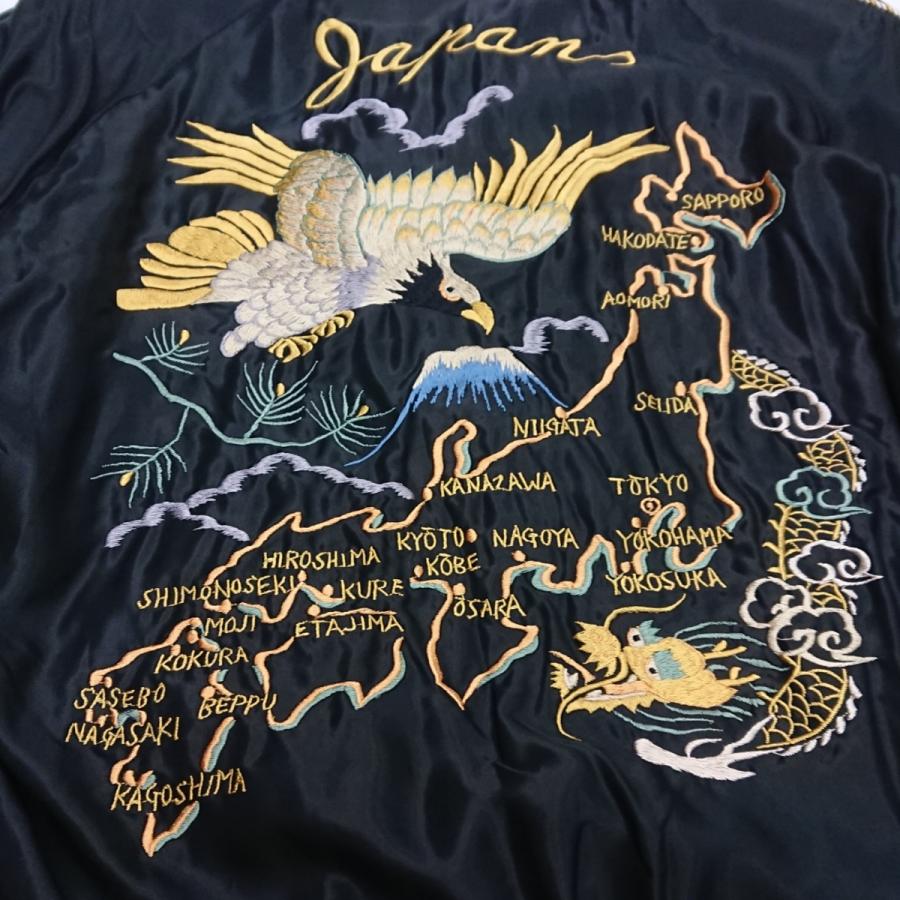TAILOR TOYO テーラー東洋 アセテート スカジャン ゛JAPAN MAP×ROARING