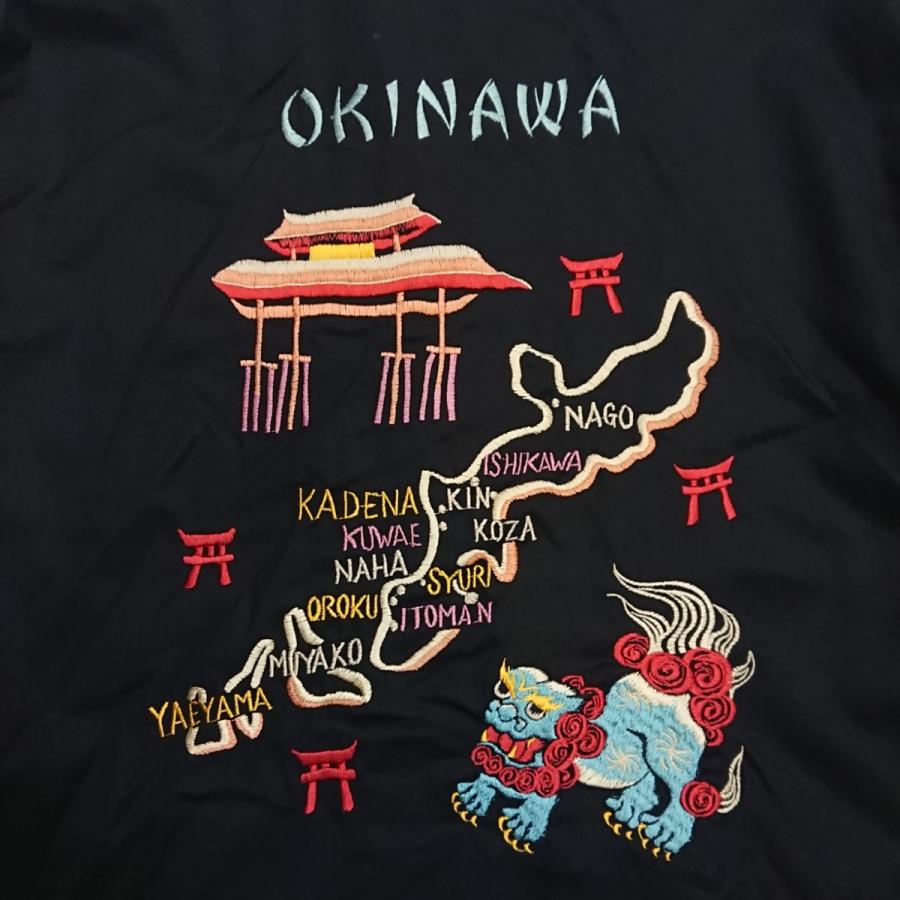 テーラー東洋 TT14897 オキナワRYUKYU MAP M 刺繍 沖縄 TAILOR TOYO テーラー東洋 Cotton Okinawa Jumper ゛RYUKYU MAP゛