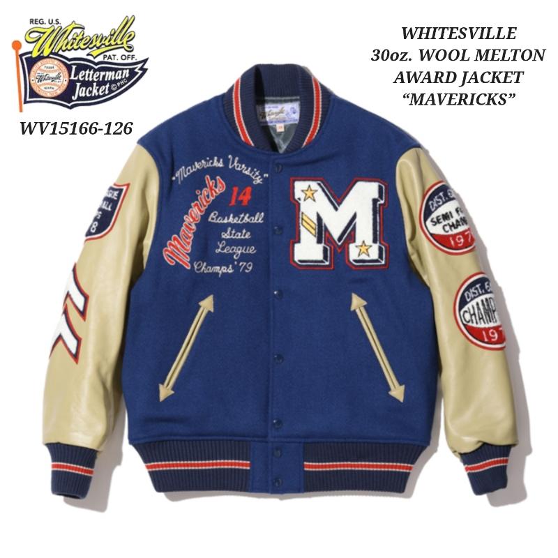 WHITESVILLE 30oz. WOOL MELTON AWARD JACKET “MAVERICKS” スタジャン