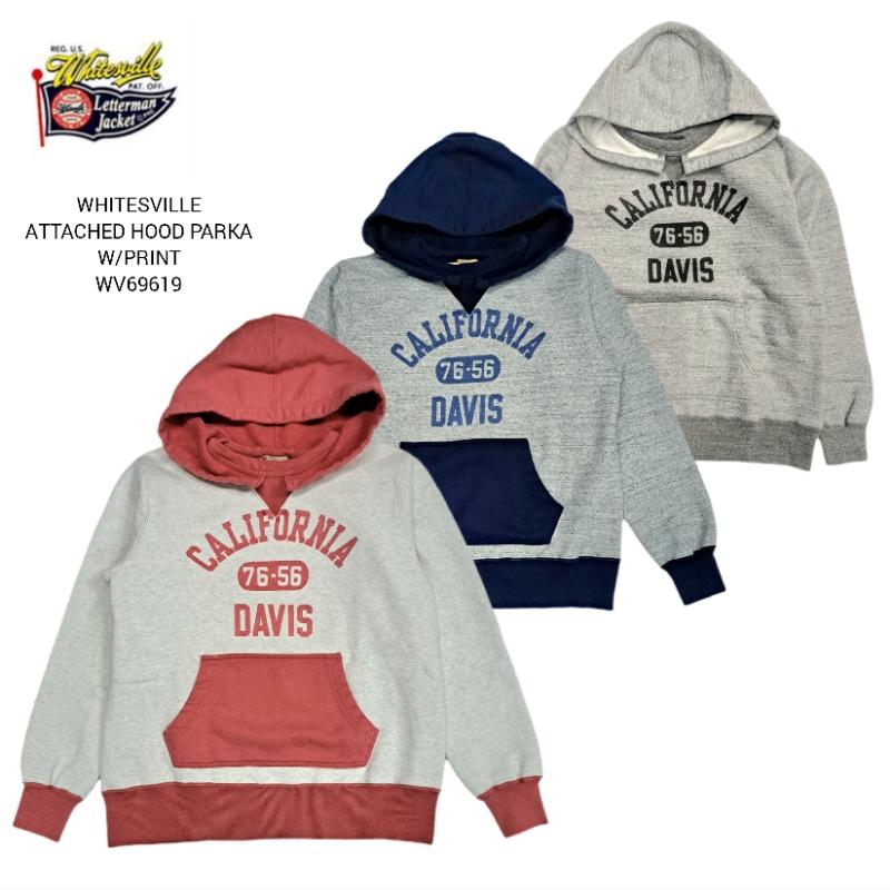 WHITESVILLE ATTACHED HOOD PARKA W/PRINT ホワイツビル 後付け