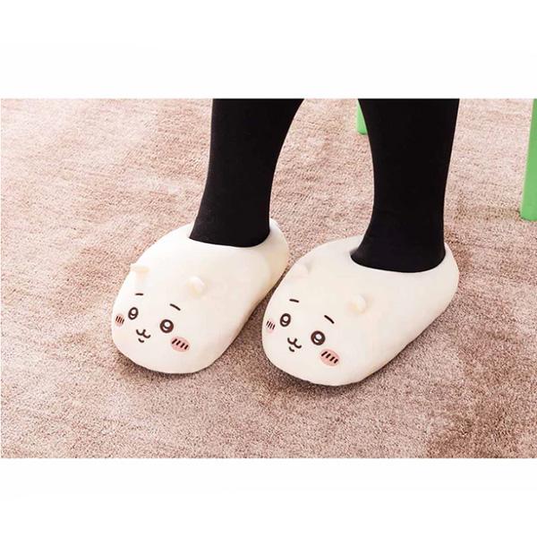 ちいかわ　マシュマロ　ぬいぐるみ　ルームシューズ　ハチワレ　スリッパ　抱き枕 ちいかわ マシュマロルームシューズ 大きめサイズ（ハチワレ