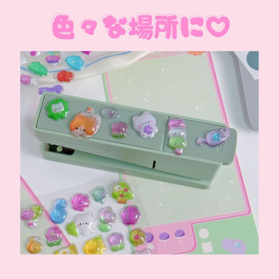 5枚セット おまけで1枚プレゼント ぷっくりシール 3Dシール 手帳