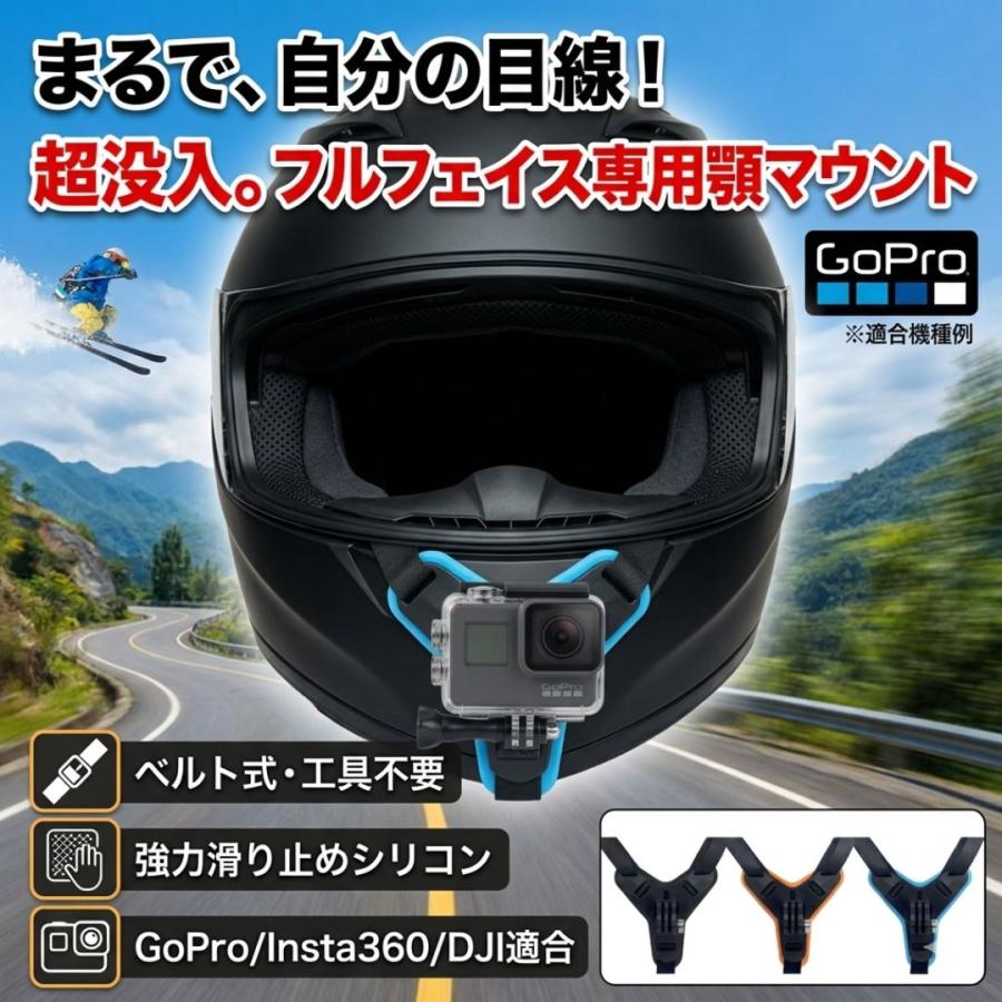 GoProマウント付き！フルフェイスヘルメット ヘルメットマウント スクリューネジ付き アクションカメラ Gopro 対応