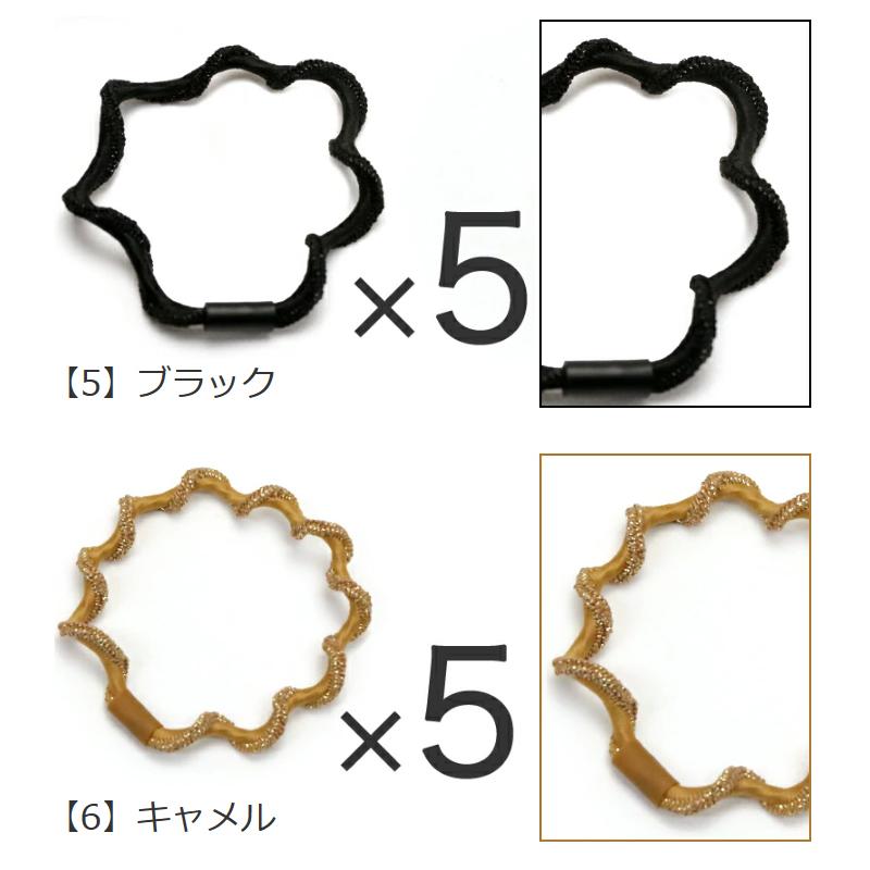 リトルムーン（Littlemoon） ヘアゴム ウェーブ ねじり ひねり ラメ