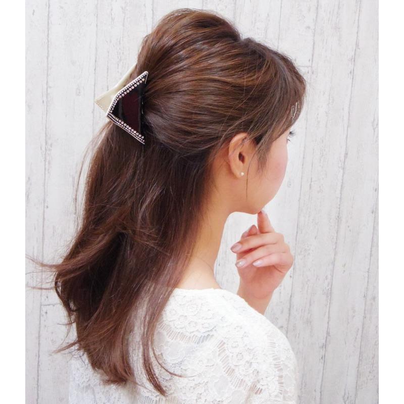 ラインストーン付きヘアクリップ 楽天市場】ラインストーンバンスクリップヘアアクセサリー ヘアアクセ