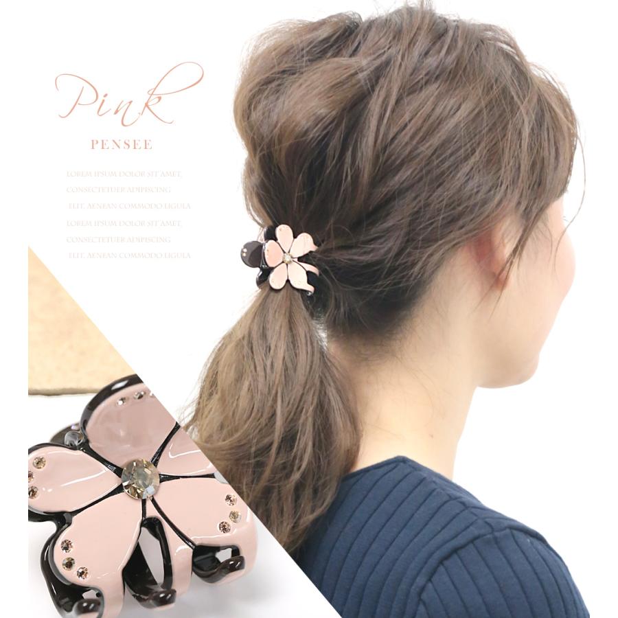 ベージュ クリスタル装飾 ヘアクリップ ベージュ クリスタル装飾 ヘアクリップ