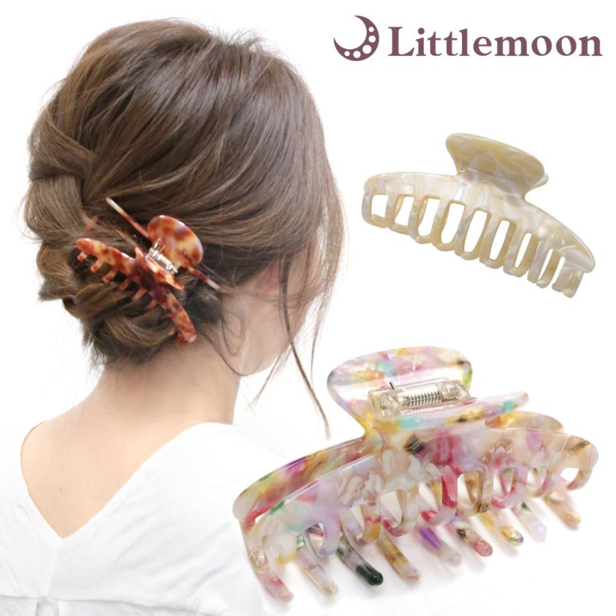 バンスクリップ ヘアクリップ アセテート マーブル べっ甲風 艶 軽い 薄い 大きめ シンプル ヘアアレンジ ヘアアクセサリー 髪飾り サルタ Hacls032nn リトルムーン ヘアアクセサリー 通販 Yahoo ショッピング
