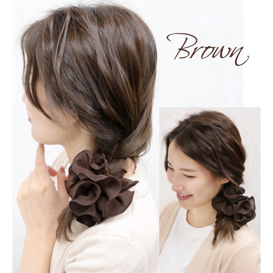 リトルムーン シュシュ シフォン 透け感 オーガンジー 軽い ヘア