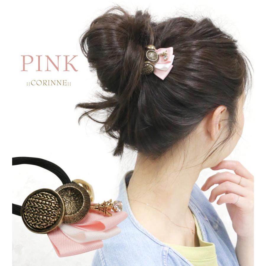 リトルムーン（Littlemoon） ヘアゴム リボン チャーム ゴールド ヘア