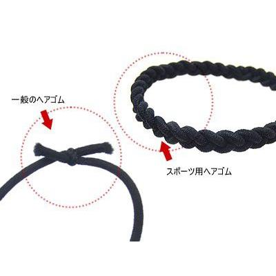 スポーツ用ヘアゴム001 同色10本セット　ヘアアクセサリー 三つ編み 追跡可能メール便対応｜hair｜04