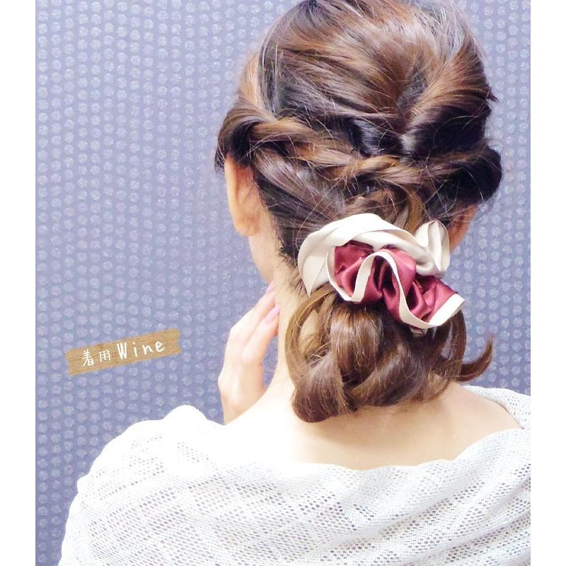 リトルムーン（Littlemoon） シュシュ サテン バイカラー ヘア