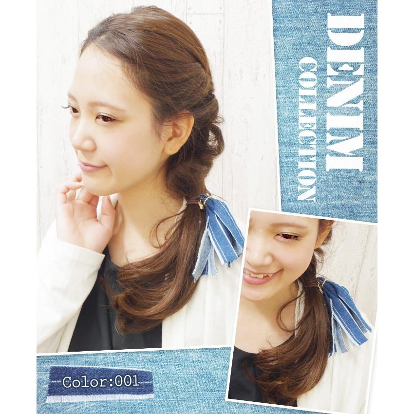 リトルムーン（Littlemoon） ヘアゴム タッセル デニム ヘア