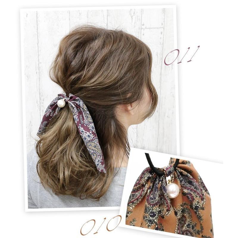 HMヘアゴムスカーフ・ストール留めライトグレーホース馬