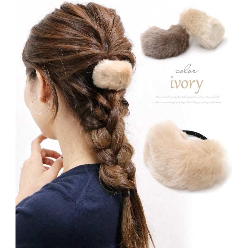 リトルムーン（Littlemoon） ヘアゴム ファー ふわふわ もこもこ