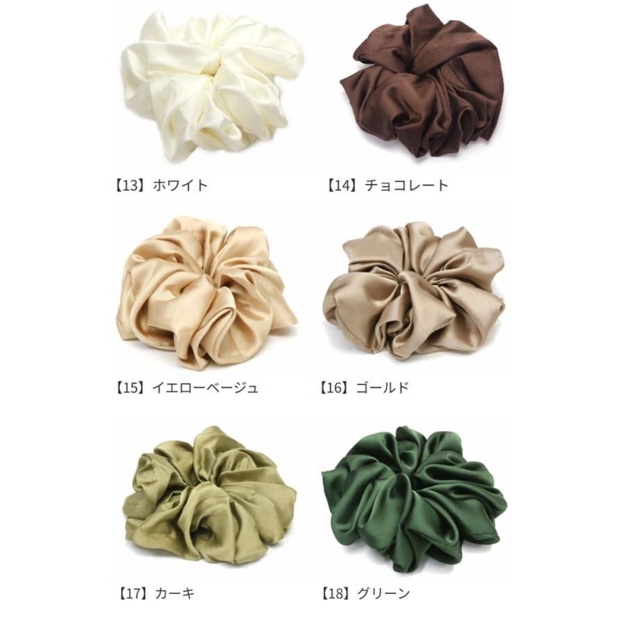 リトルムーン（Littlemoon） シュシュ ヘアゴム サテン ビッグ 大きめ