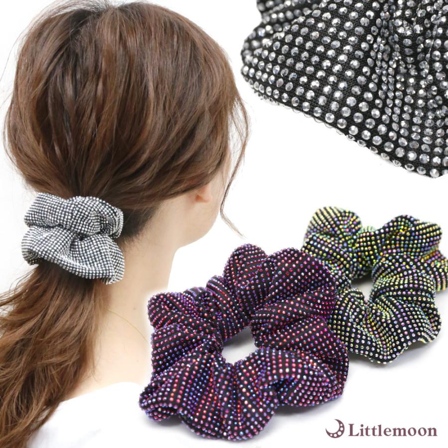 リトルムーン（Littlemoon） シュシュ スタッズ キラキラ 華やか
