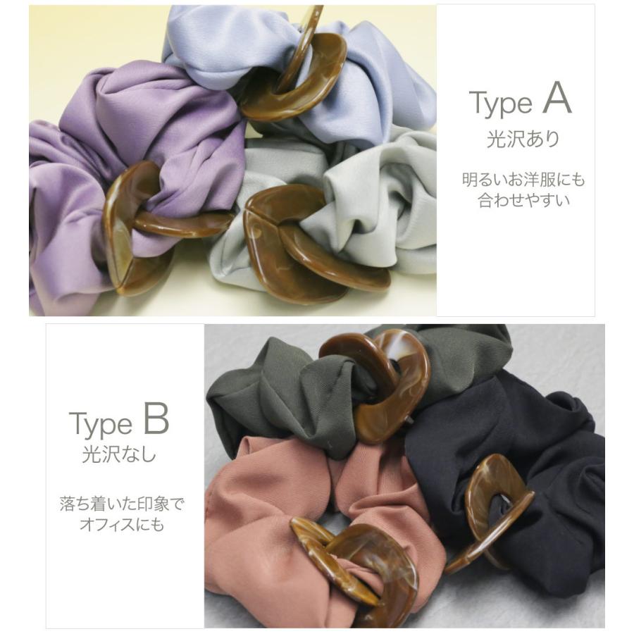 シュシュ  ヘアゴム  クリア/ブラウン/べっ甲風 シュシュ ヘアゴム クリア/ブラウン/べっ甲風