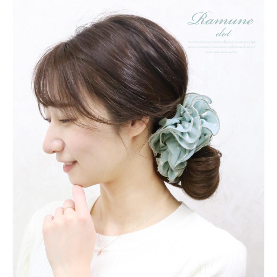 トッシュちょび様　9.30 鳥　レジンヘアゴム　秋の空紅葉 シュシュ/トレンドアクセ！スカーフリボン ストライプ 金刺繍