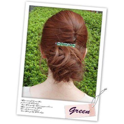 ヘアピン 簡単ヘアアレンジ パッチン留め シャイニースクエアライン　ヘアアクセサリー 追跡可能メール便対応 | リトルムーン | 01
