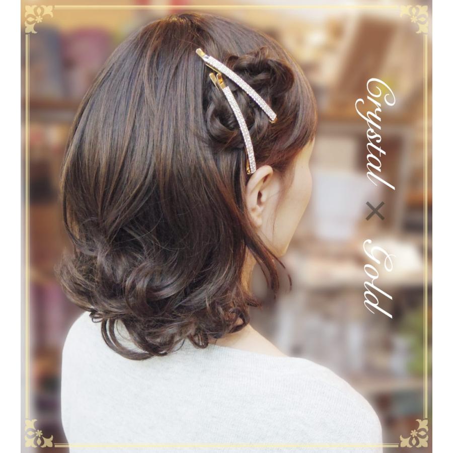 リトルムーン ヘアピン クリスタル ストーン ゴールド シルバー リトルムーン ヘアピン クリスタル ストーン ゴールド シルバー