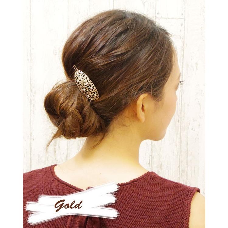 リトルムーン パッチン留め ゴールド シルバー ブロンズ ライン