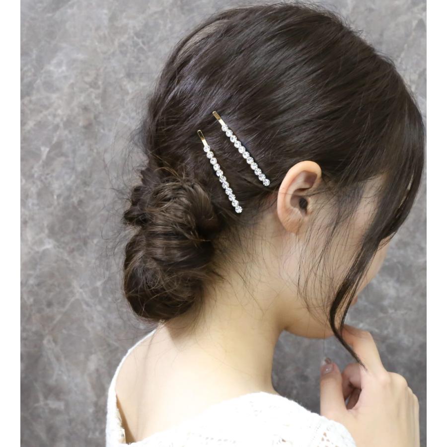 ヘアピン ゴールド ラインストーン ヘアアクセサリー クリスタル ロング サリクス 追跡可能メール便対応 | リトルムーン | 04